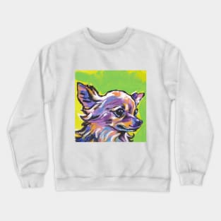 Chi Chi Dog Bright colorful pop dog art Crewneck Sweatshirt